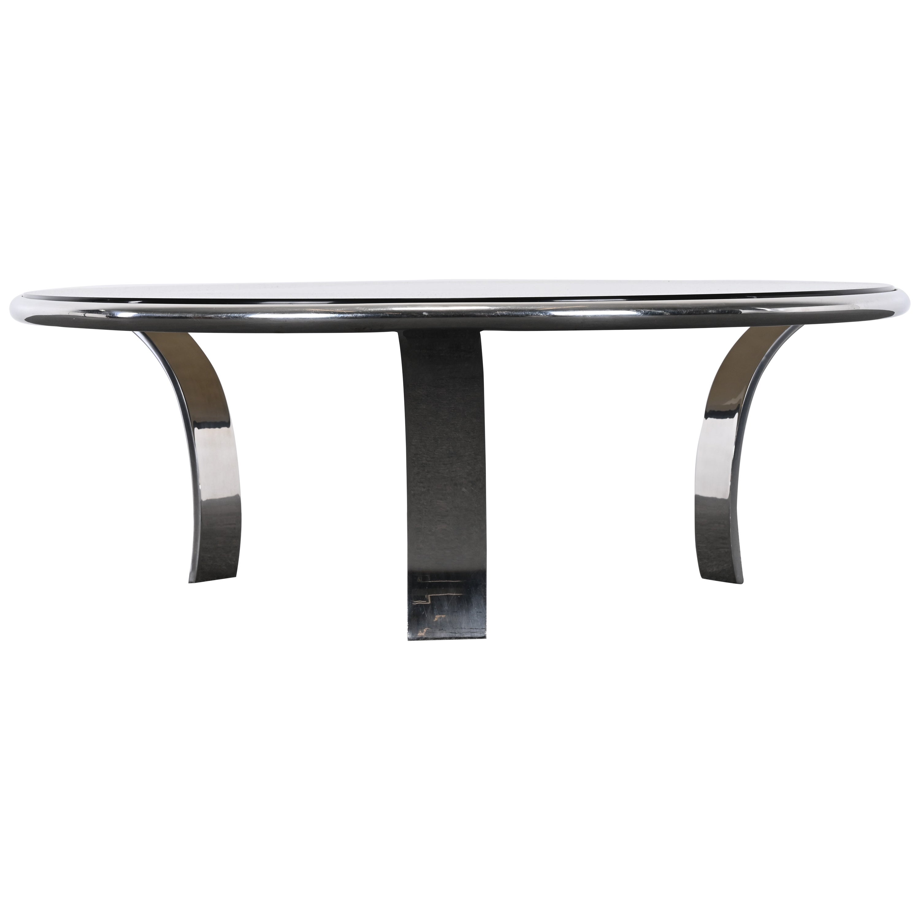 Stainless Steel Coffee Table by Steelcase Designed by Gardner Leaver, 1970s