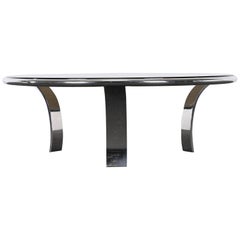 Mesa baja de acero inoxidable de Steelcase Diseñada por Gardner Leaver, años 70