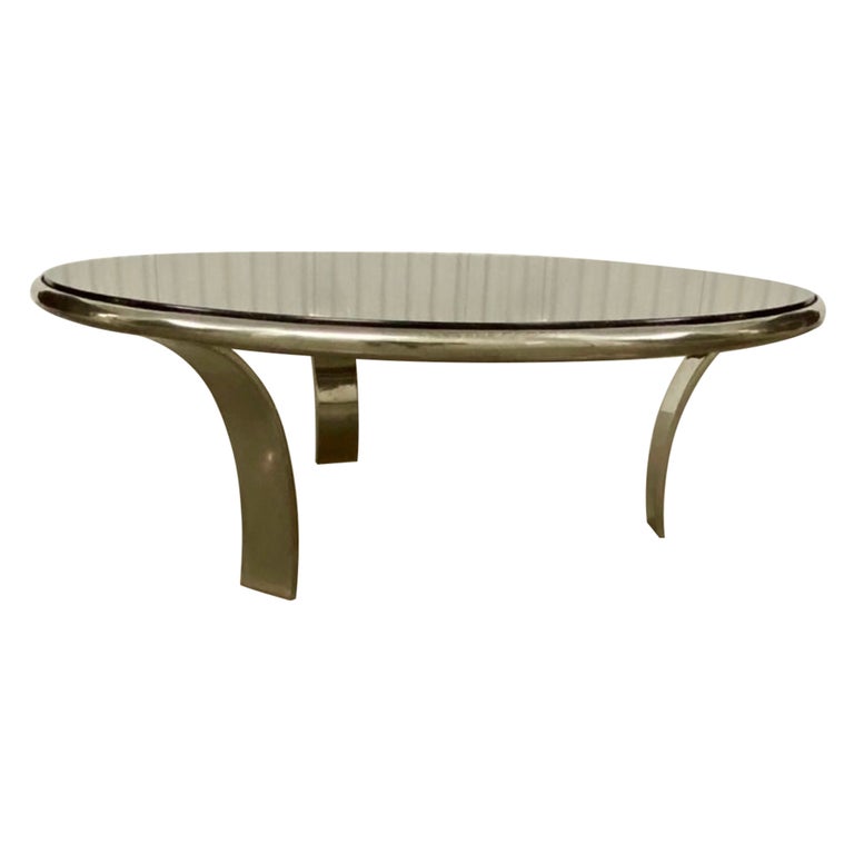 Steelcase コーヒーテーブル 1970s Gardner Leaver Stainless Steel Coffee Table by Steelcase Designed by Gardner