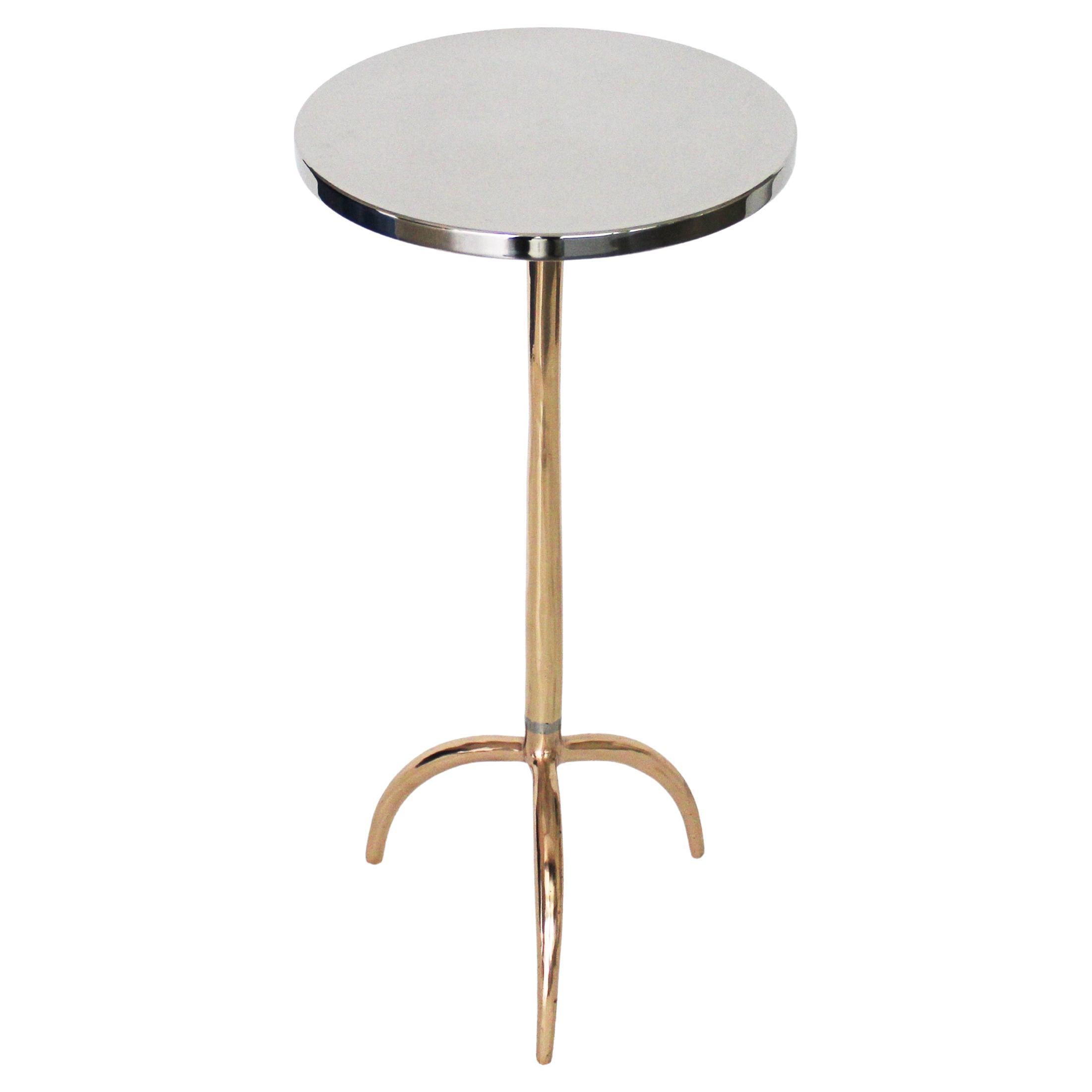 Stainless Steel Colla Side Table III by Studio Sunt