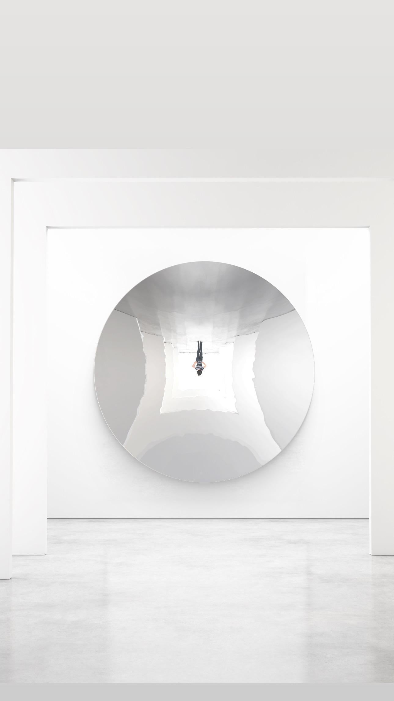 Espejo de pared cóncavo de acero inoxidable 100 cm Británico en venta