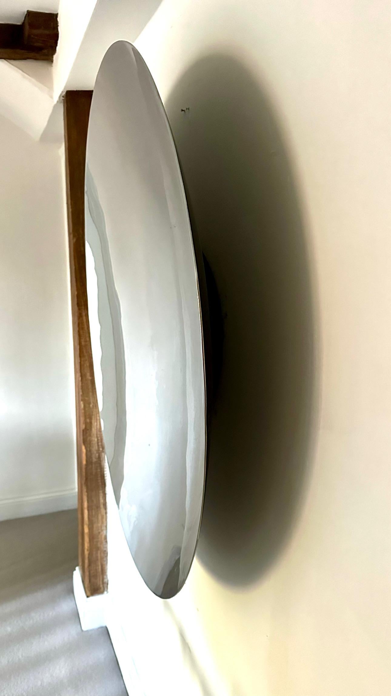 Konkaver Wandspiegel aus Edelstahl 100cm/39.3