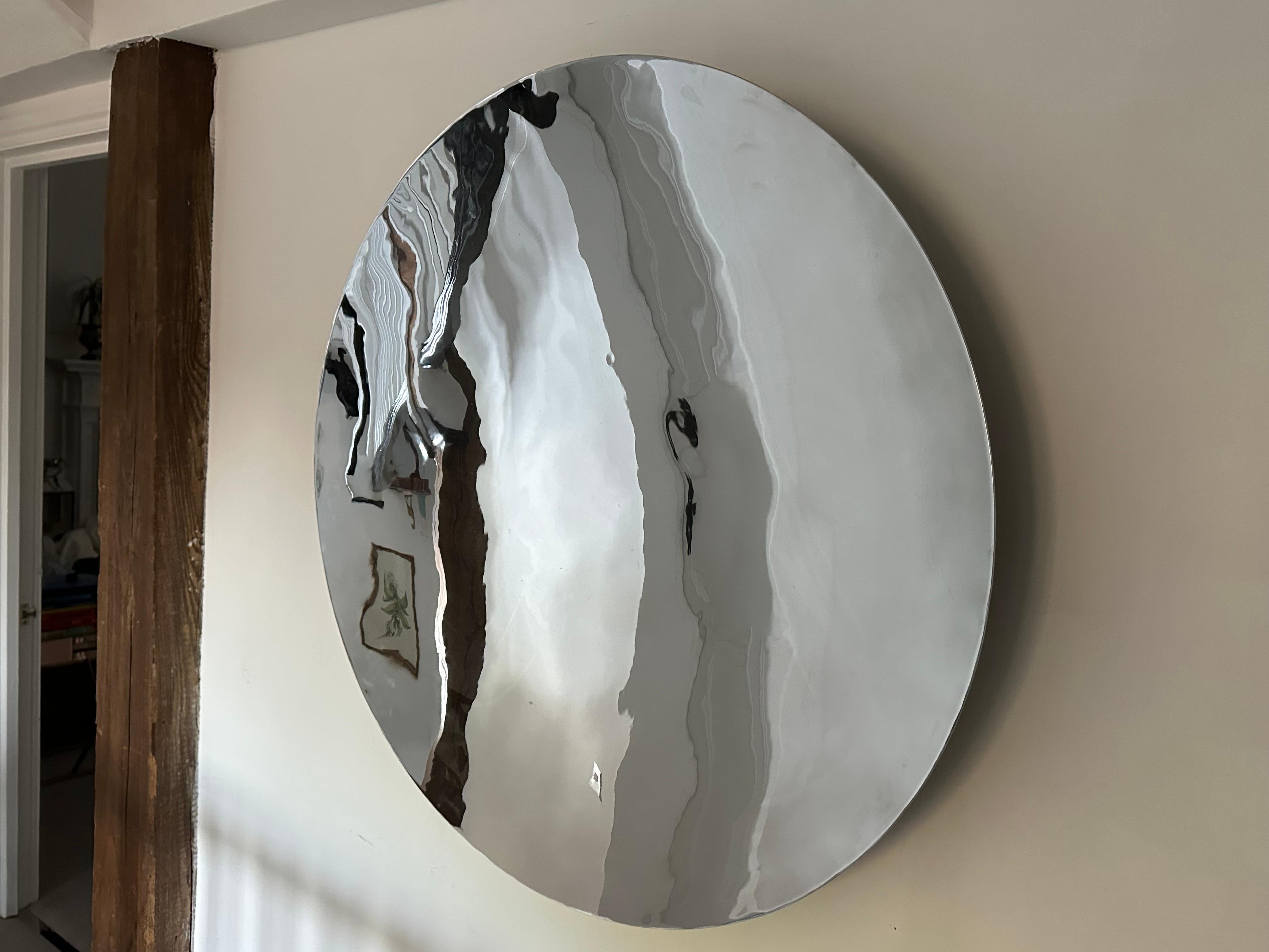 Minimalismo Parete concava in acciaio inossidabile  Specchio 160cms/ 63