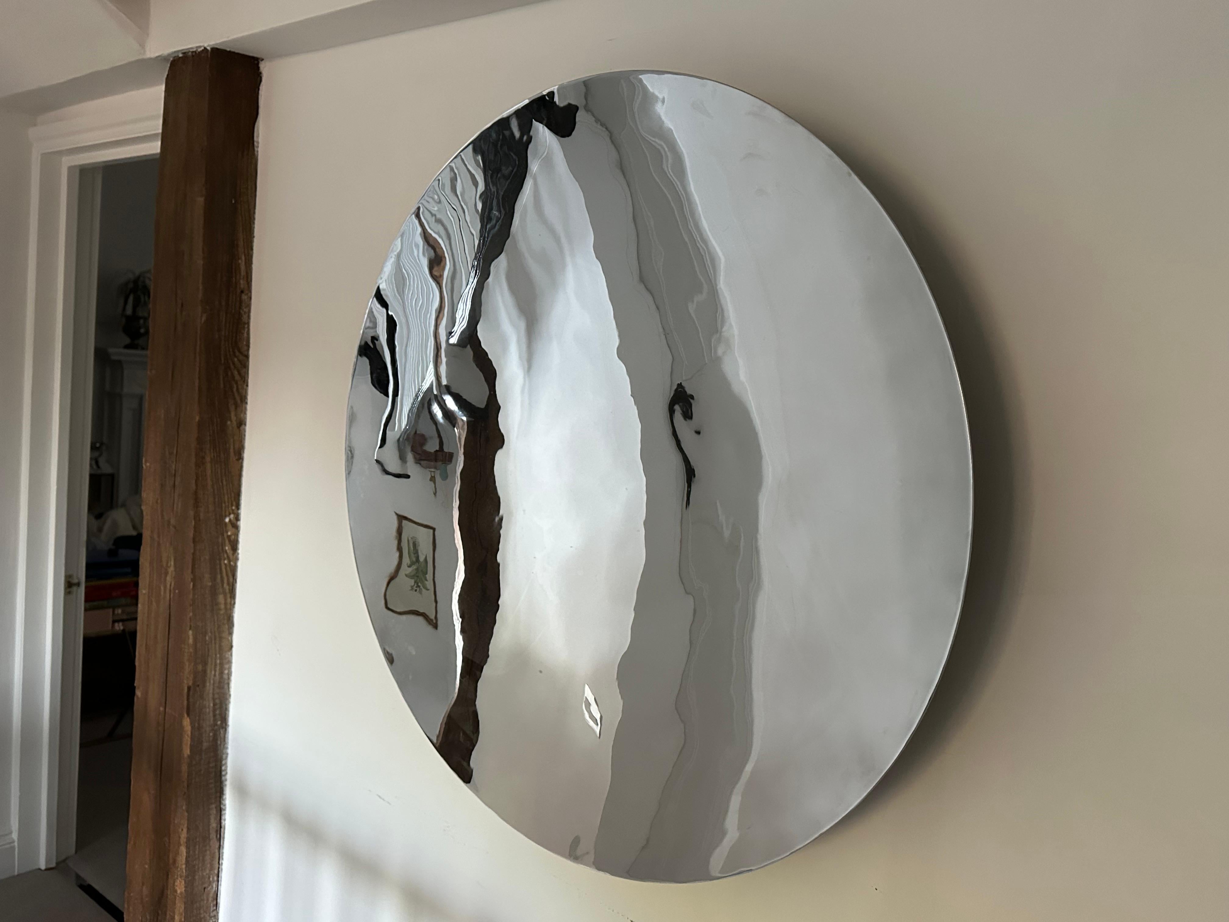 Placcato Parete concava in acciaio inossidabile  Specchio 160cms/ 63