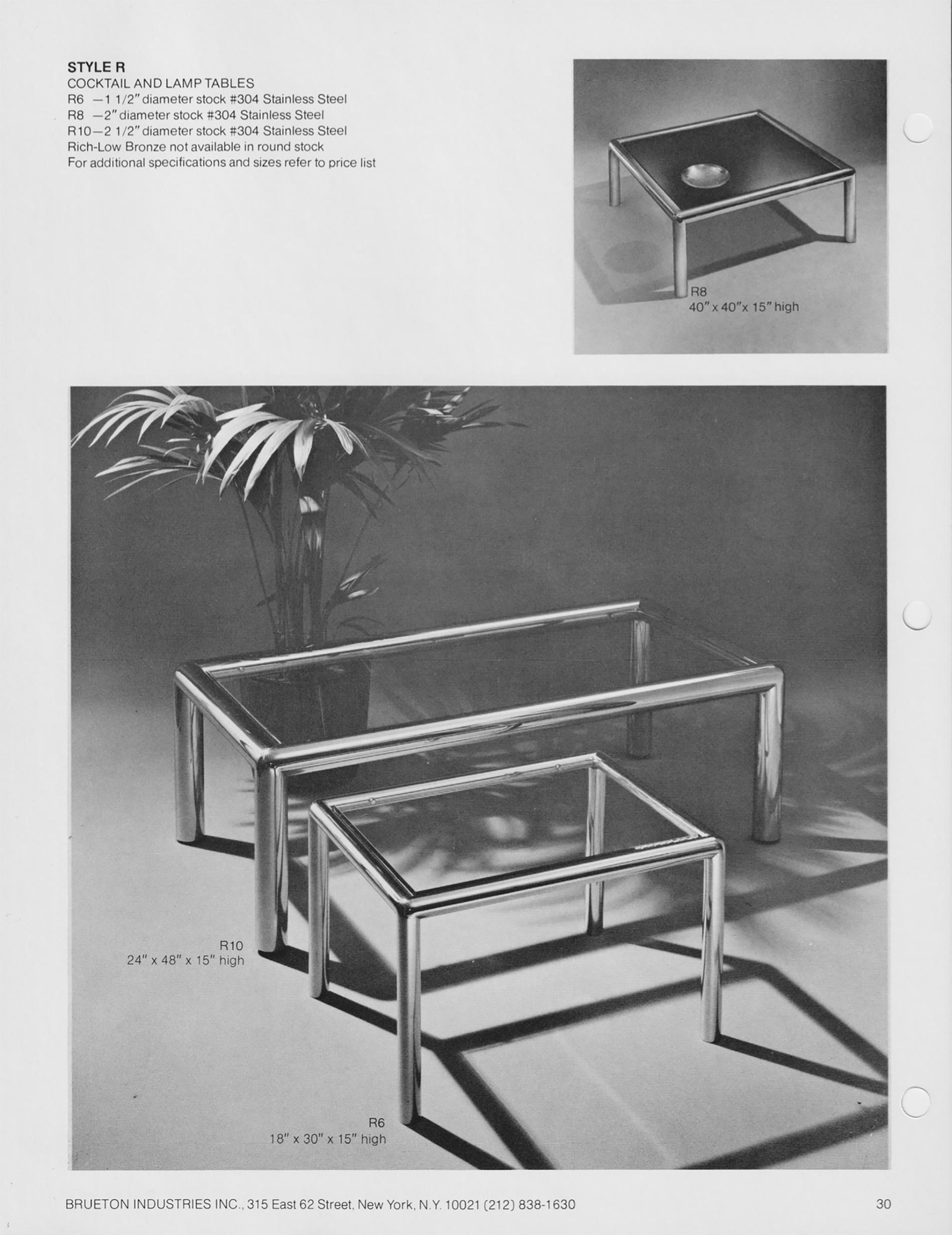 Konsolentisch aus Edelstahl von John Mascheroni für Brueton im Angebot 9