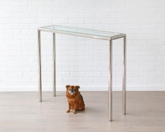 Mesa consola de acero inoxidable de John Mascheroni para Brueton