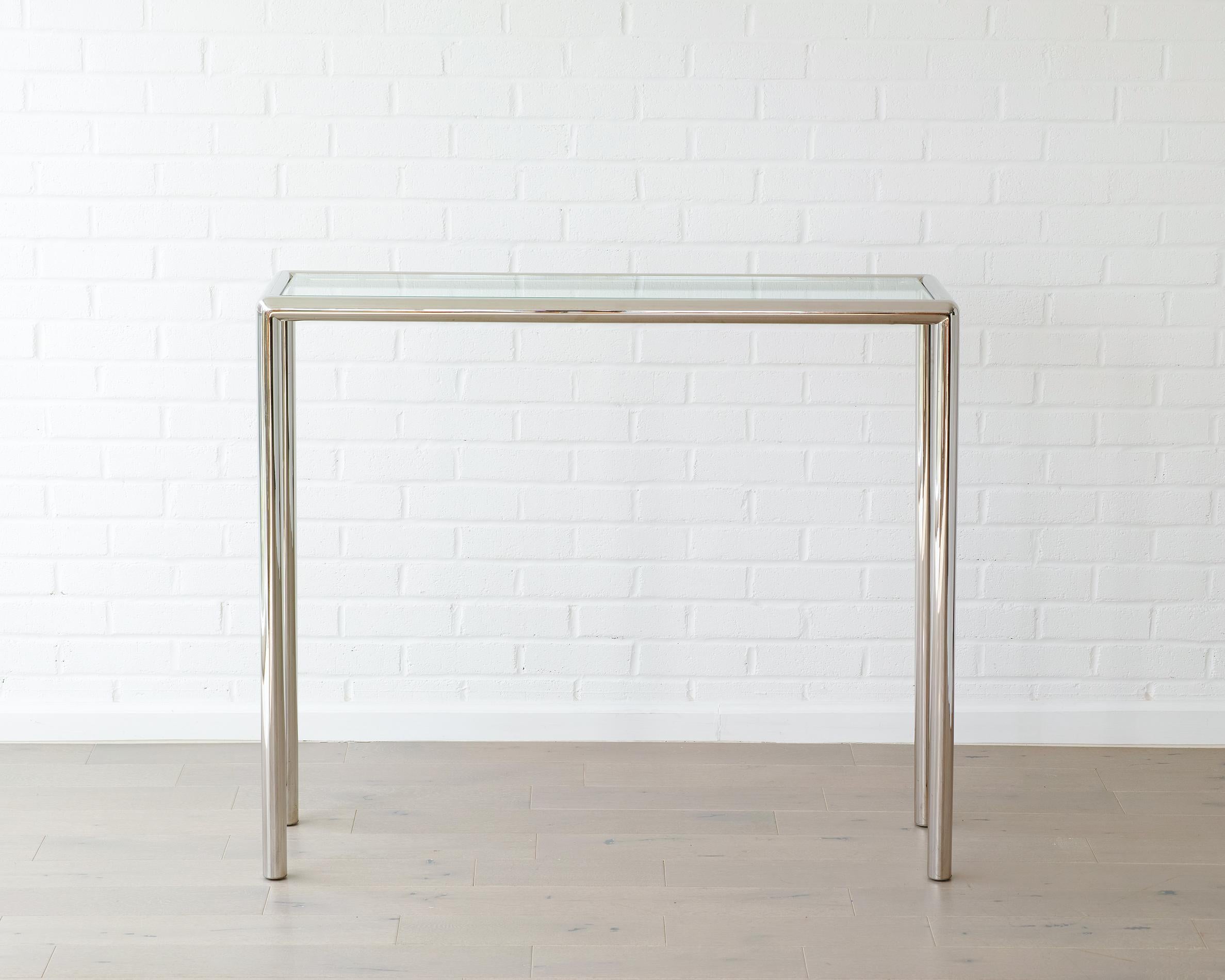 Konsolentisch aus Edelstahl von John Mascheroni für Brueton (Moderne) im Angebot