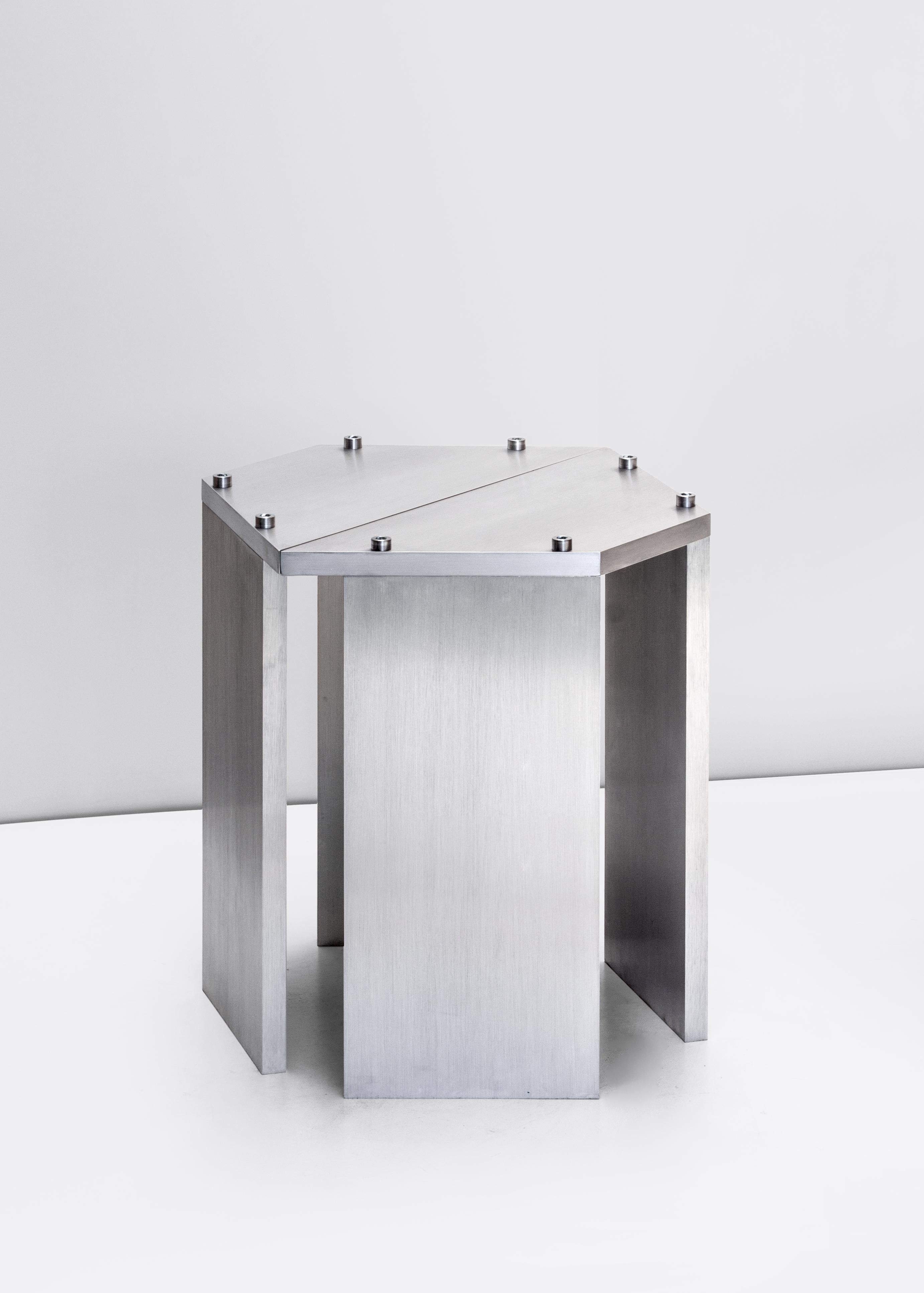 Modern Stainless Steel Contemporary Stackable Stool by Johan Viladrich