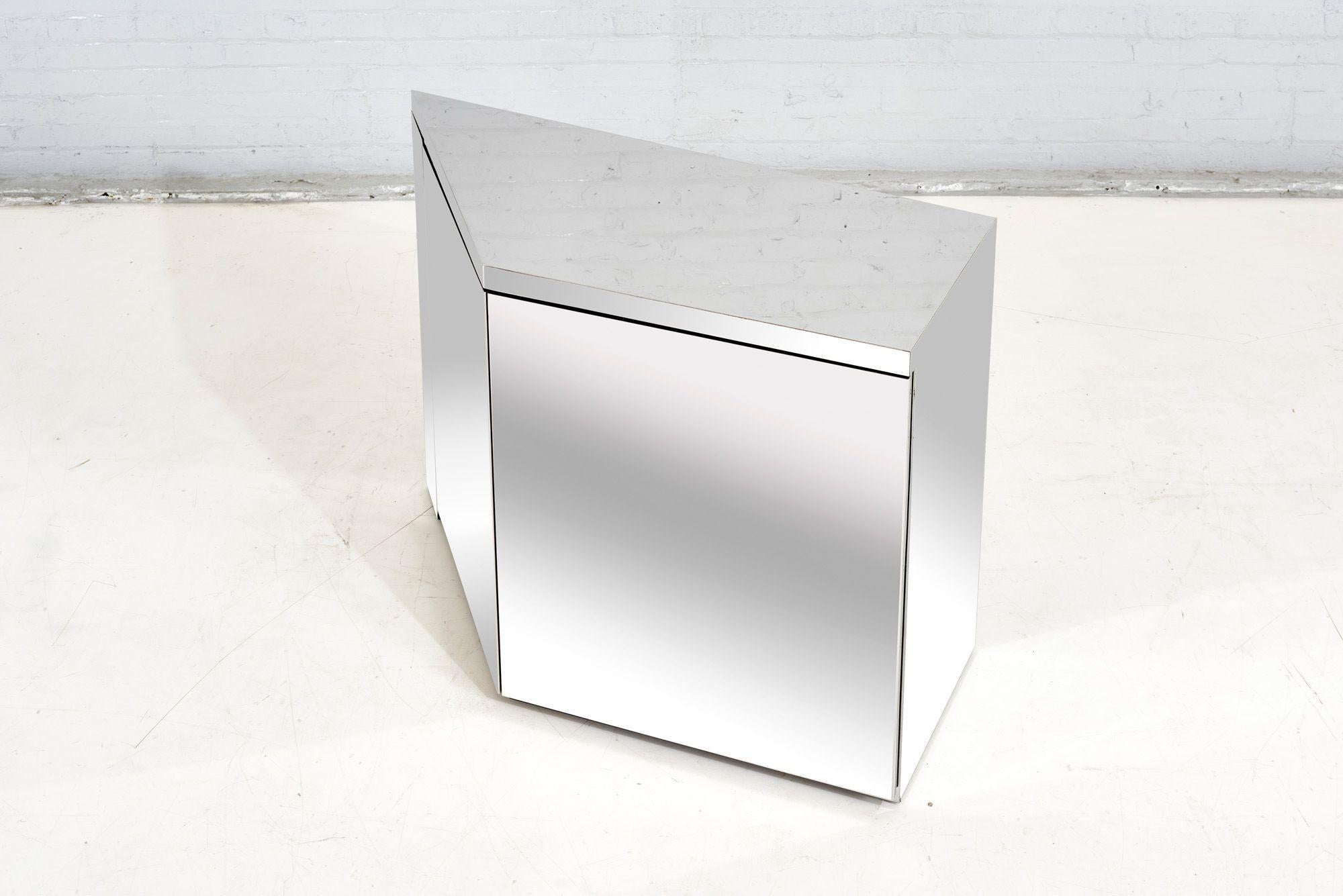 American Stainless Steel Corner/Bar Cabinet, 1970