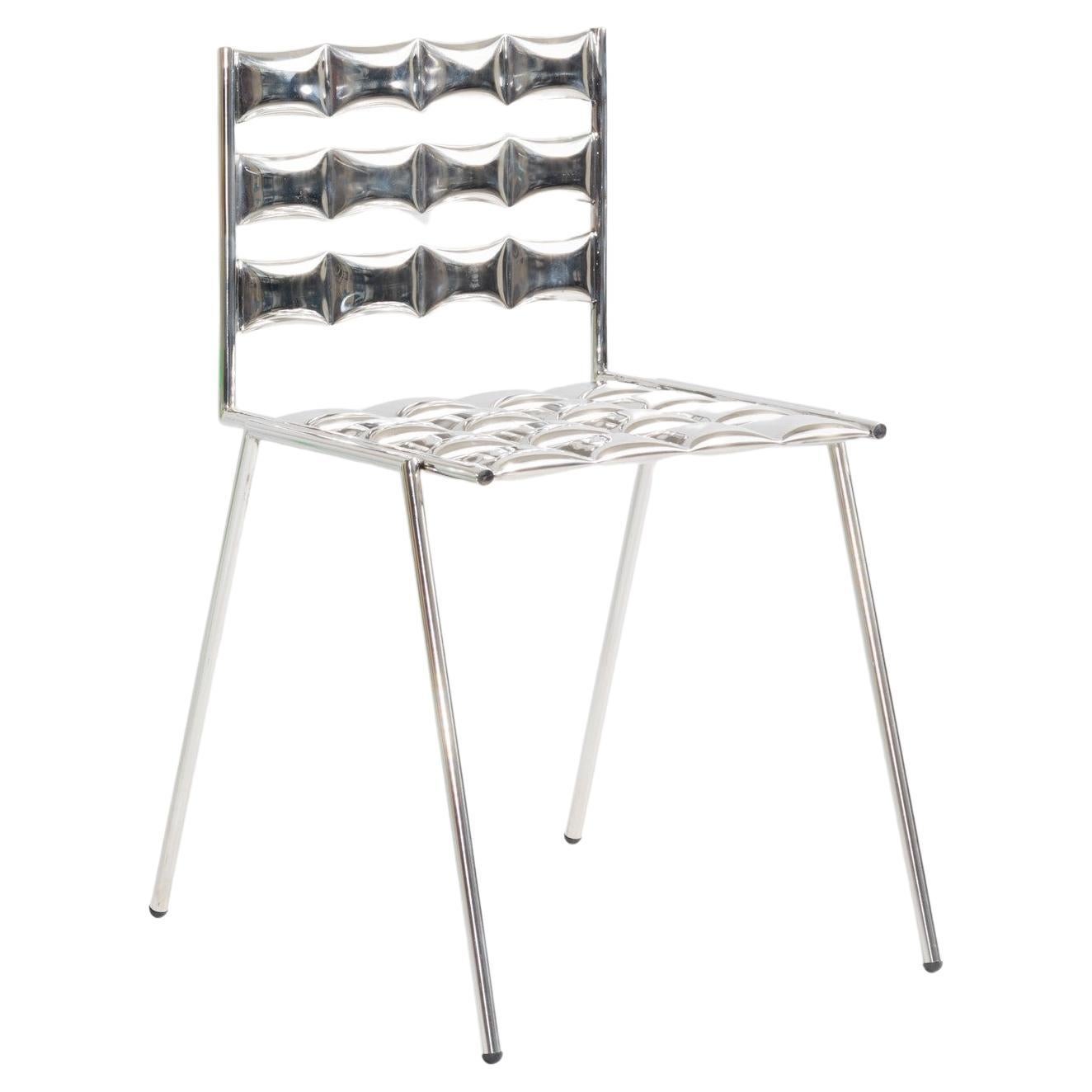 Stainless Steel Cosmic Chair by  Mati Sipiora For Sale