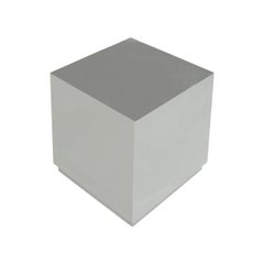 Stainless Steel Cube Side Table