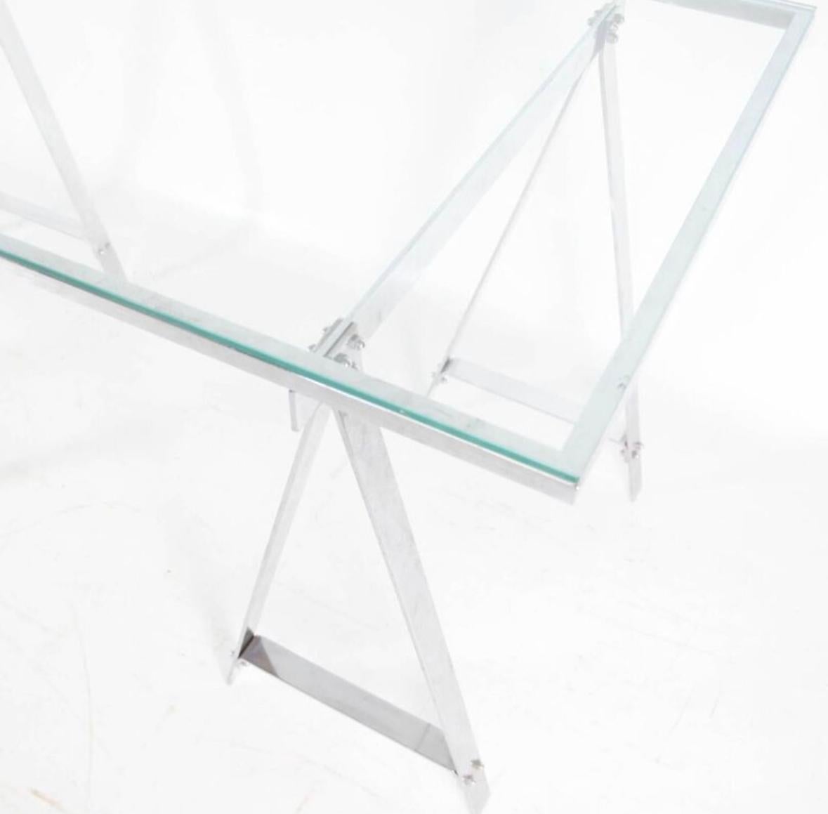 Bureau en acier inoxydable vers 1970 en vente 5