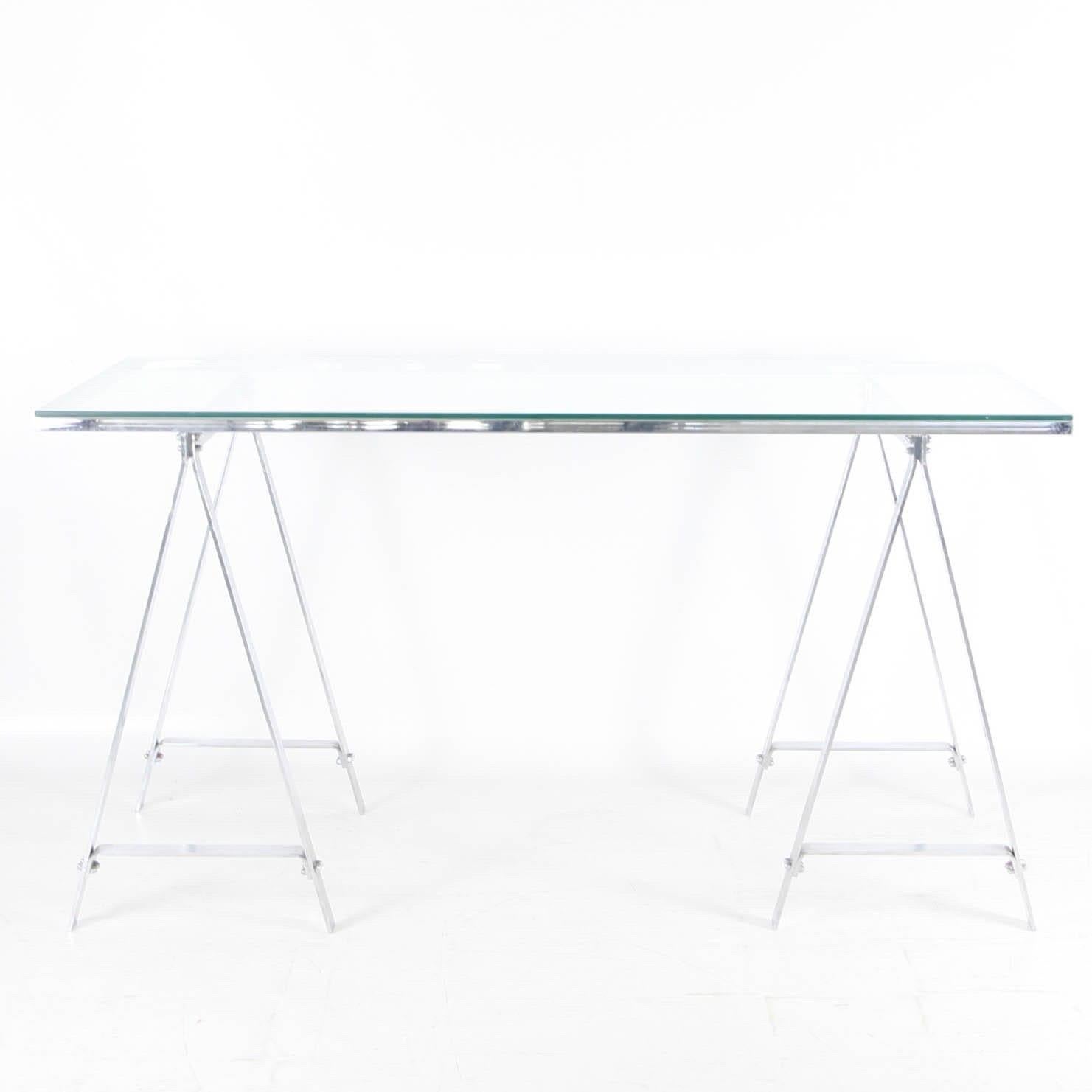 Stainless steel desk circa 1970 For Sale 1