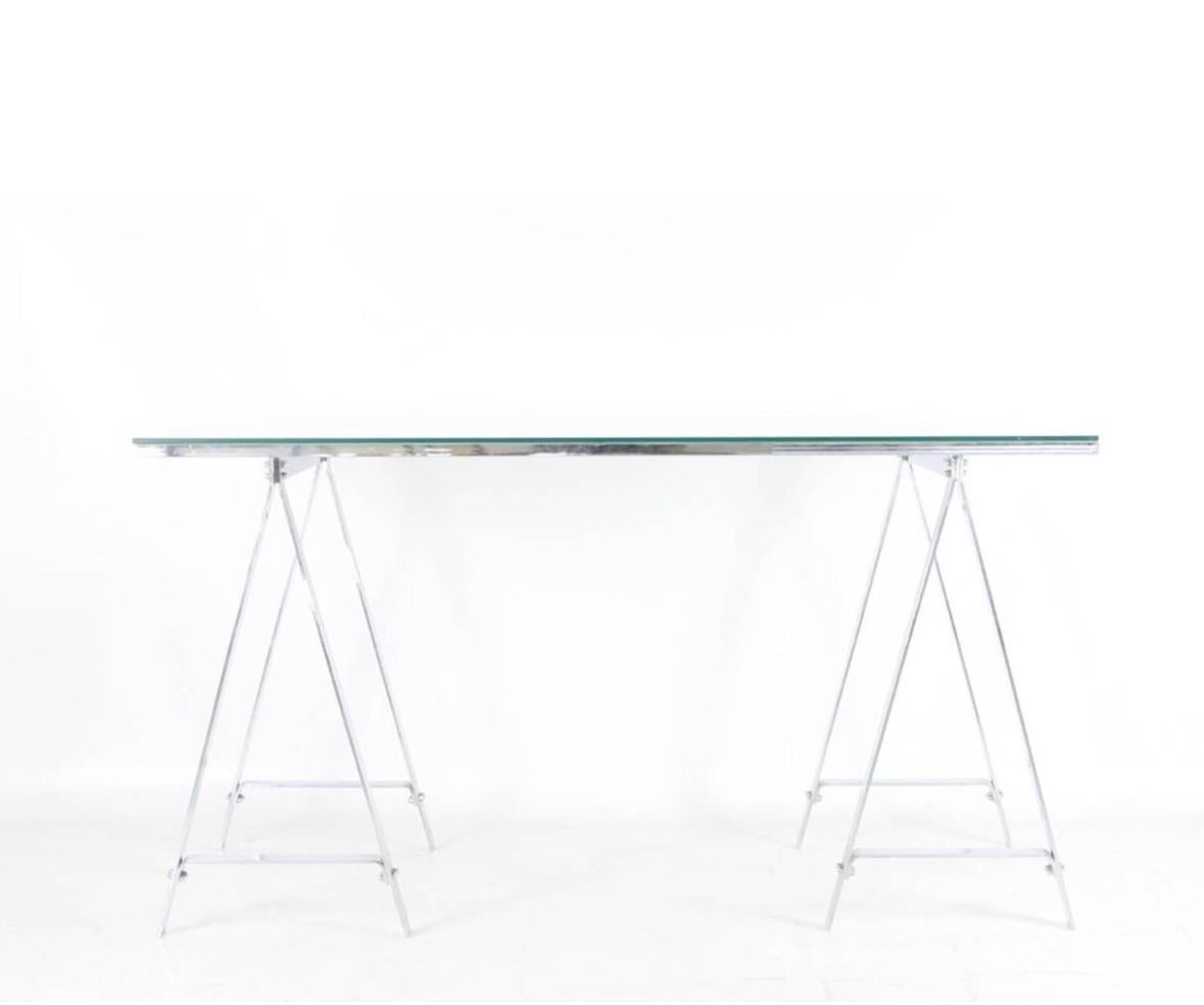 Bureau en acier inoxydable vers 1970 en vente 3