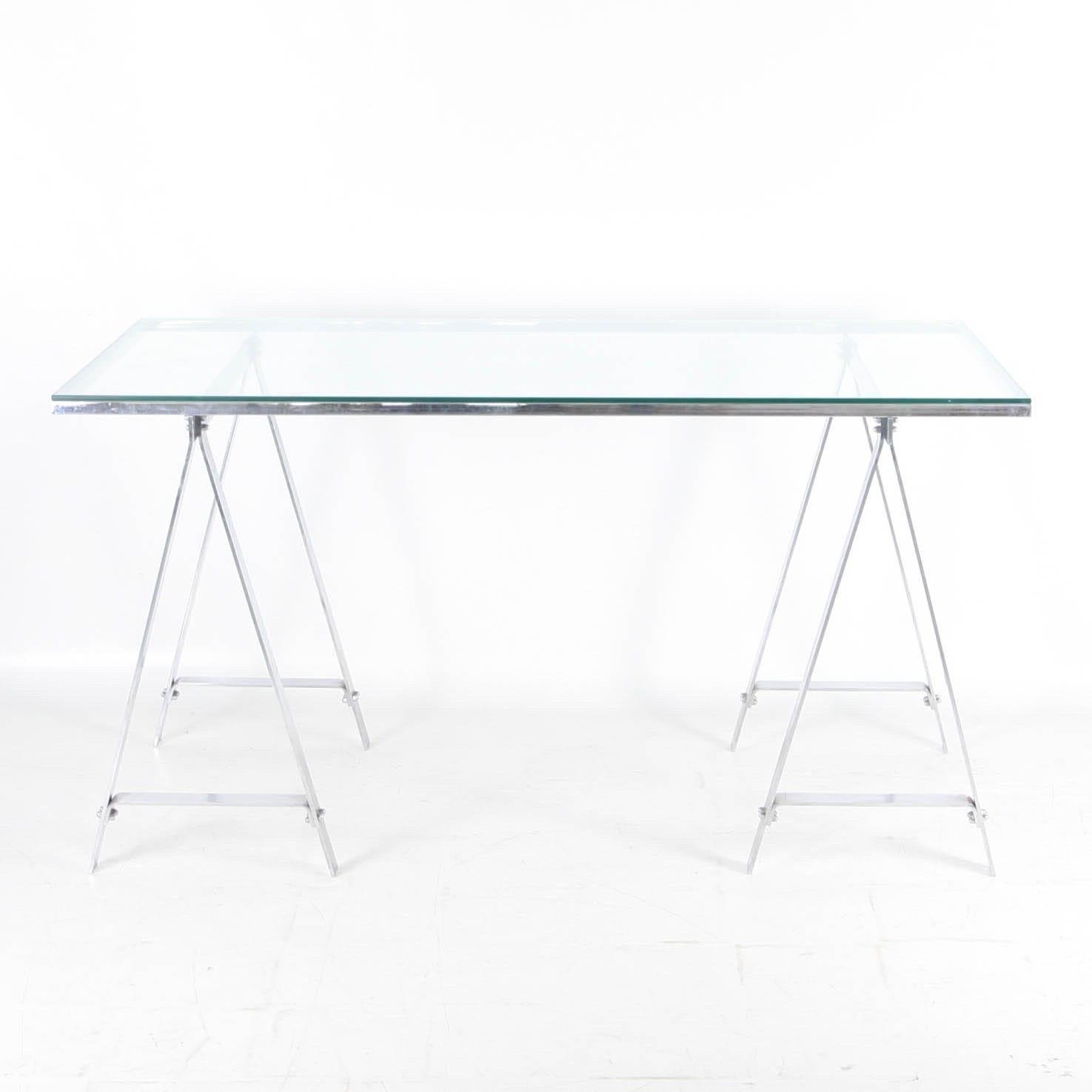 Stainless steel desk circa 1970 For Sale 4