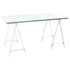 Bureau en acier inoxydable vers 1970