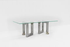 Table de salle à manger en acier inoxydable de Batten and Kamp