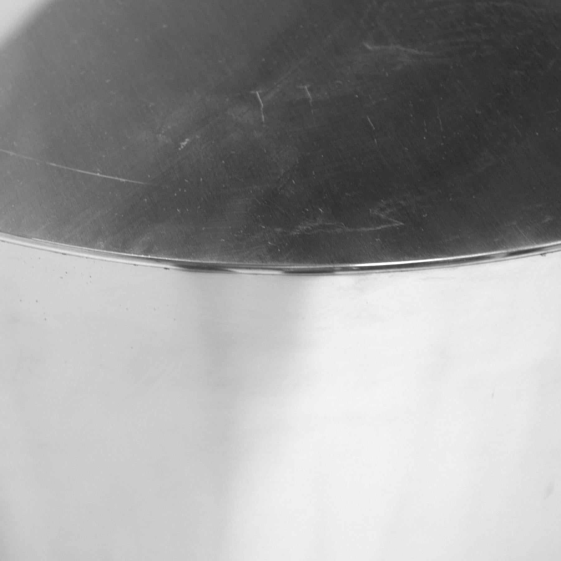 Late 20th Century Stainless Steel Drum Table