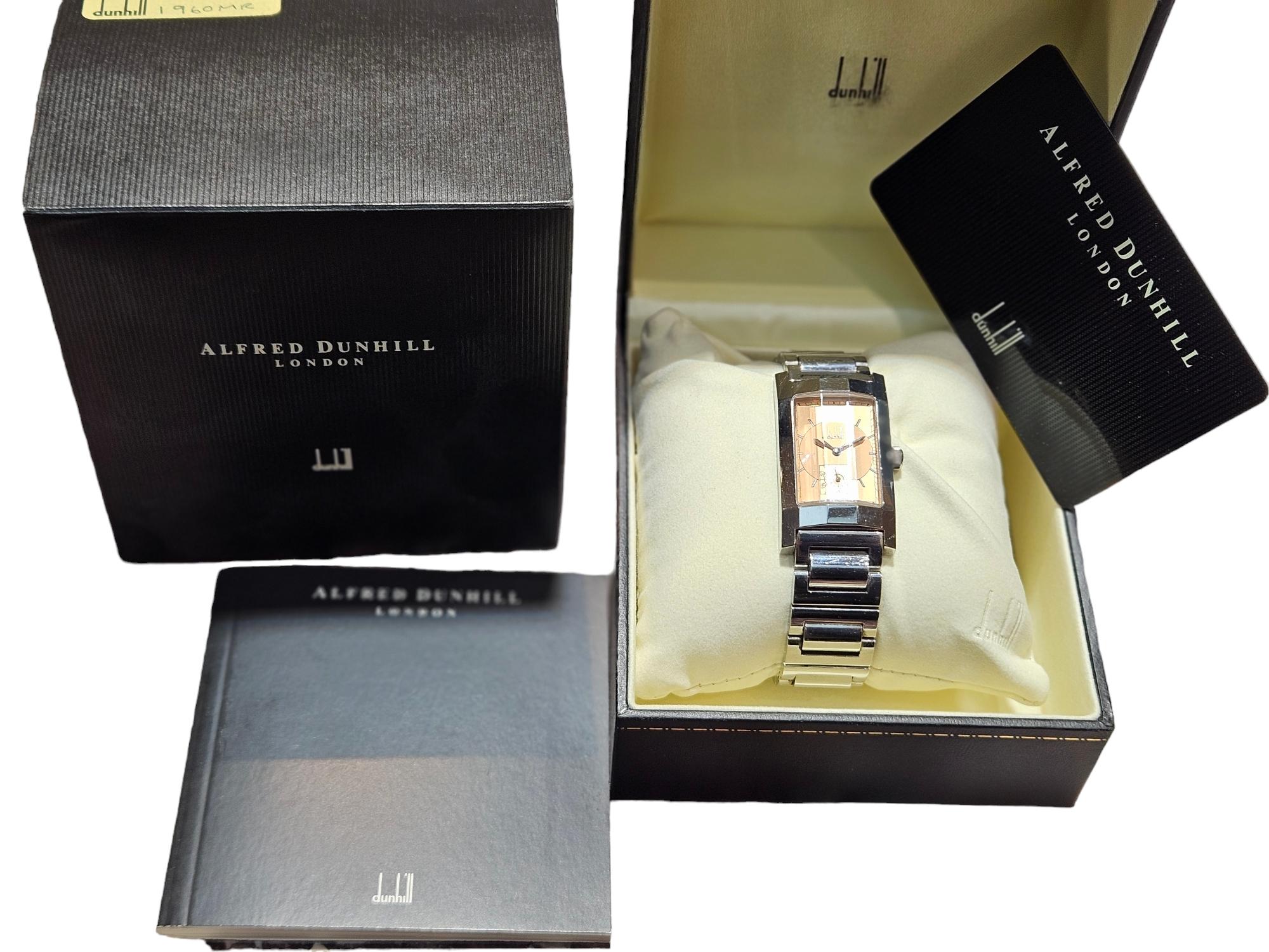 Stainless Steel Dunhill Facet Wrist Watch  For Sale 9