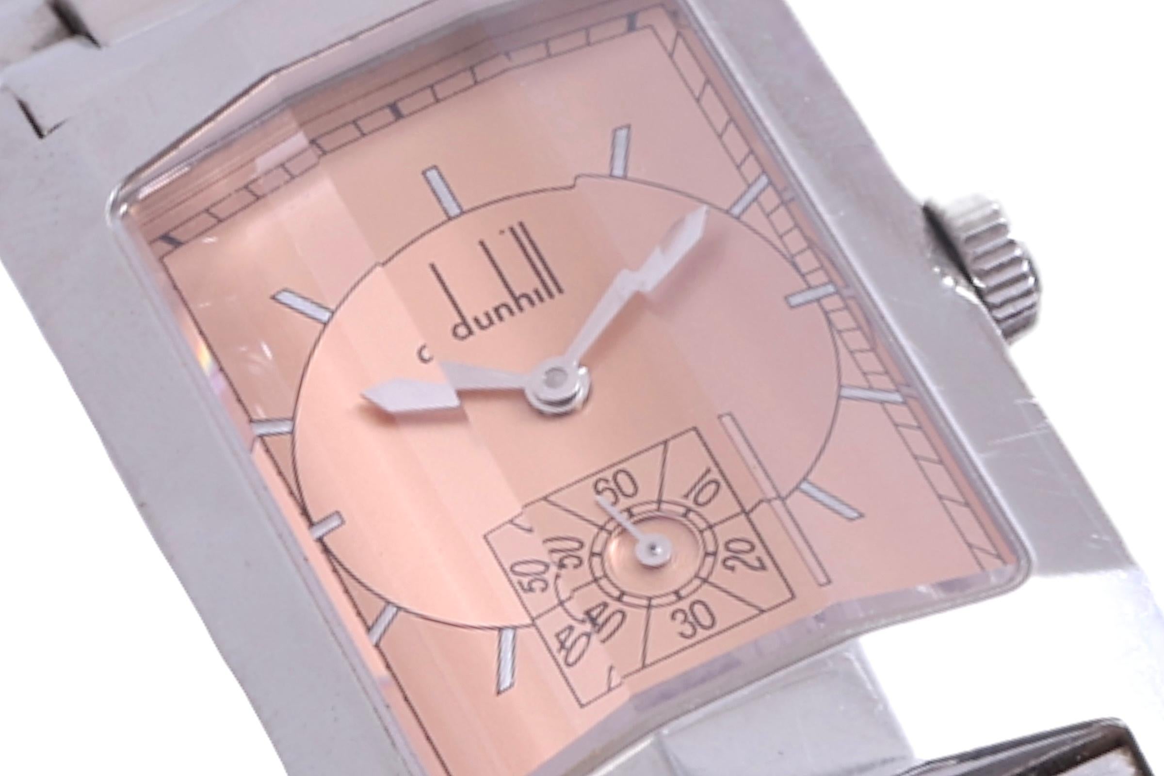 Reloj de pulsera Dunhill Facet de acero inoxidable  Art Decó en venta
