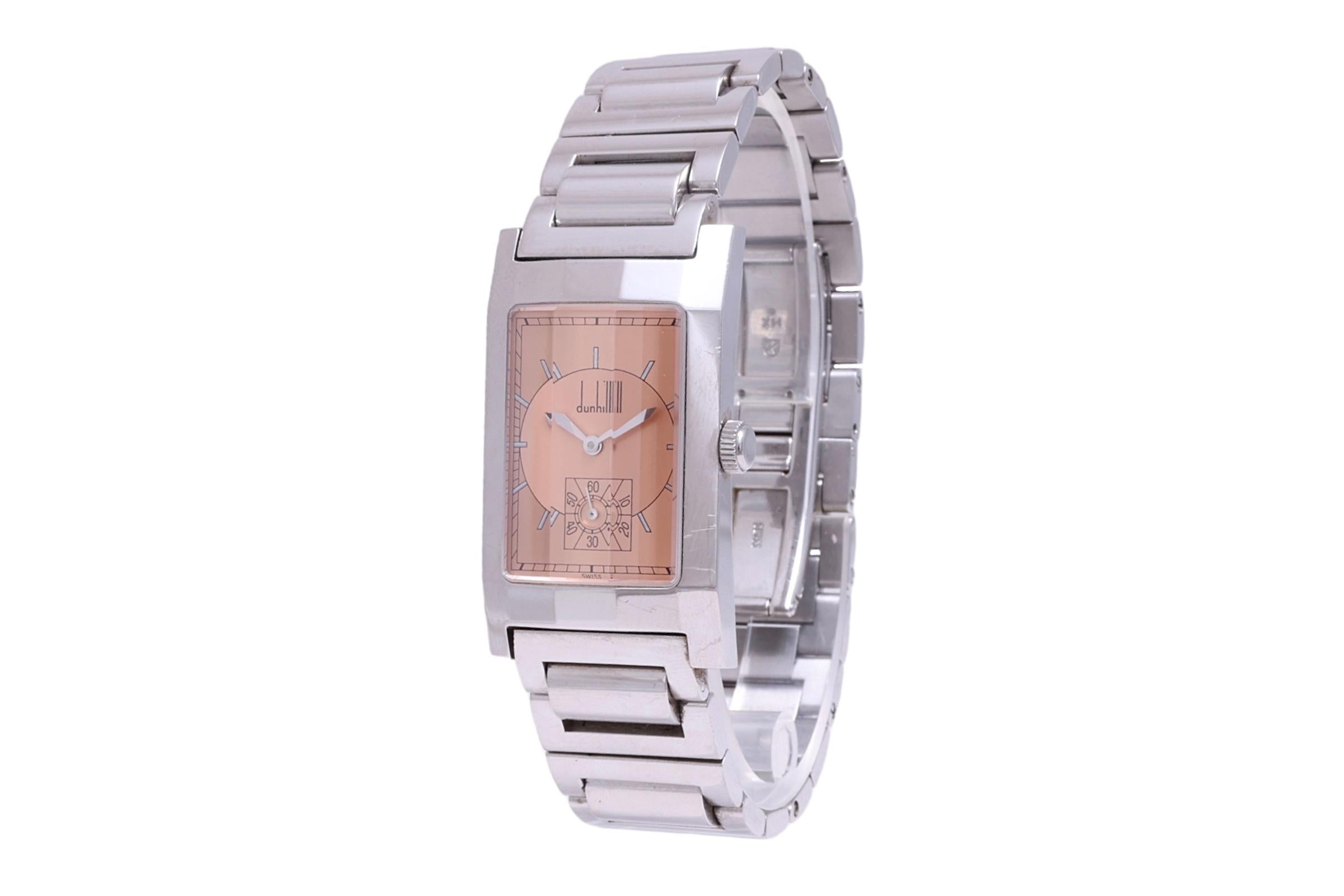 Women's or Men's Stainless Steel Dunhill Facet Wrist Watch  For Sale