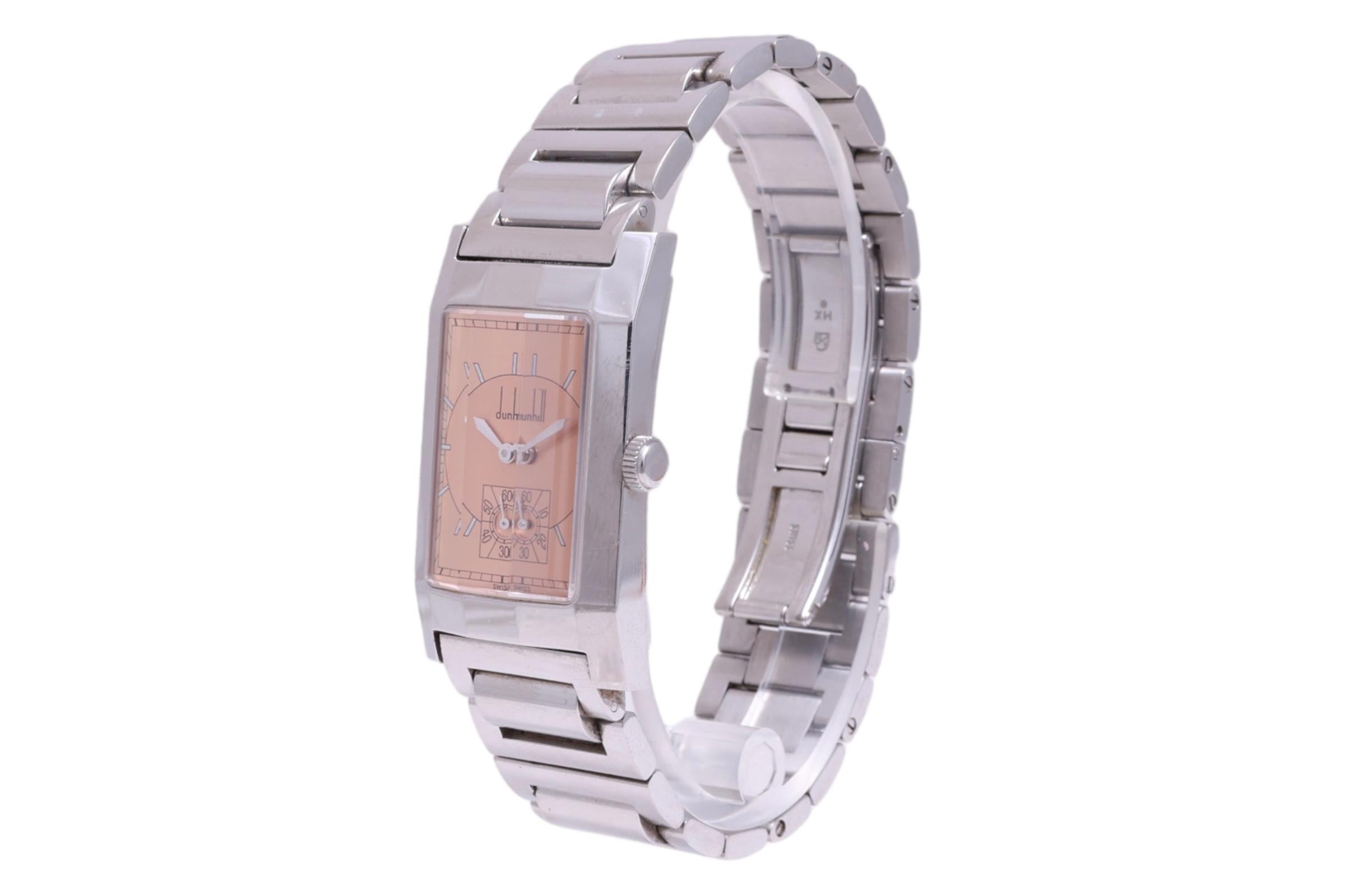 Stainless Steel Dunhill Facet Wrist Watch  For Sale 1
