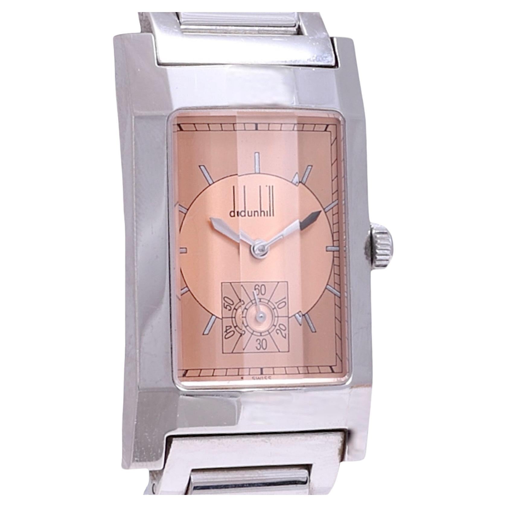 Stainless Steel Dunhill Facet Wrist Watch  For Sale