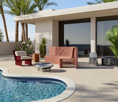 Foyer Flecto en acier inoxydable avec pieds en forme de boule par Muhly Studio