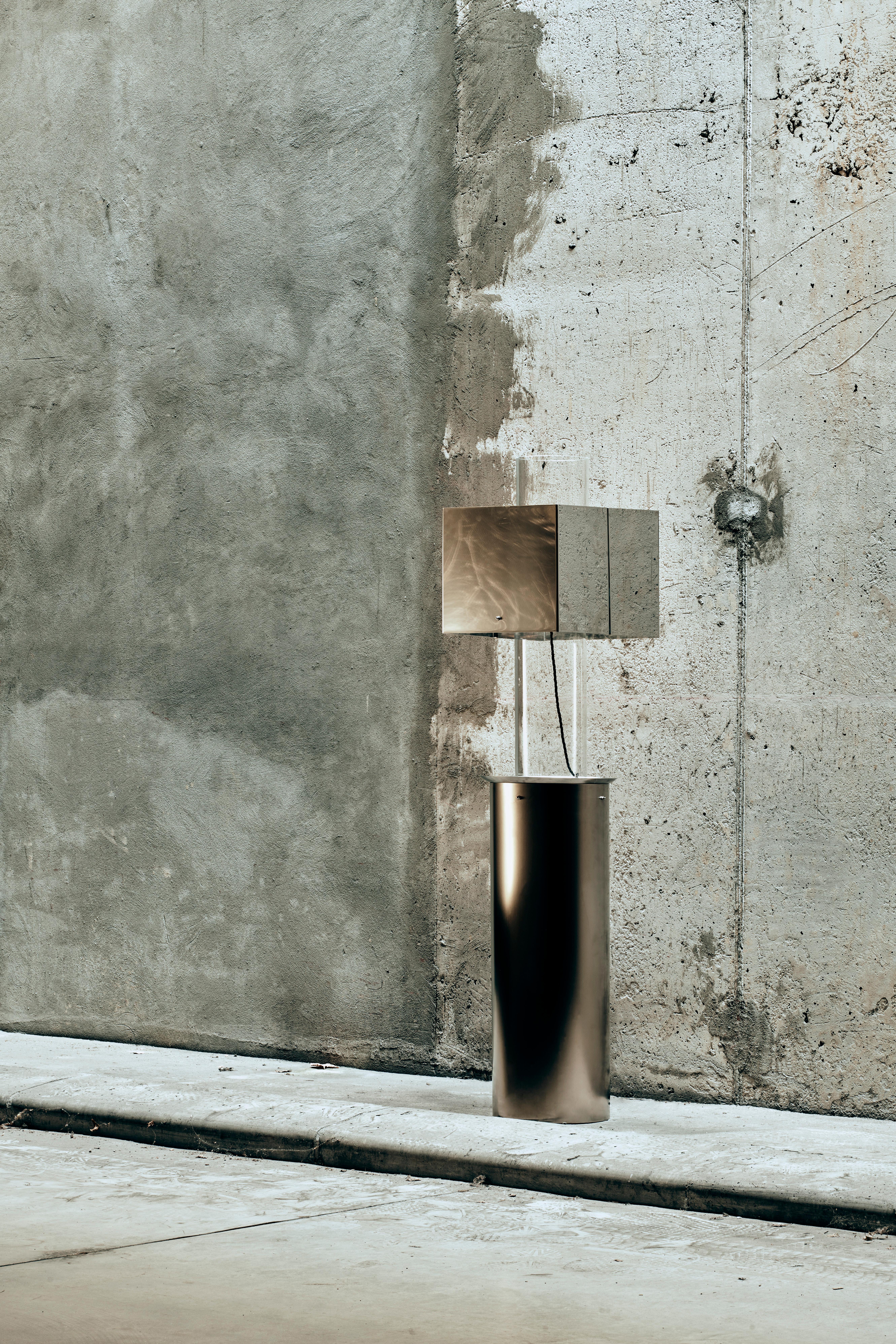 Plexiglass Stainless Steel Floating Lamp by Brajak Vitberg