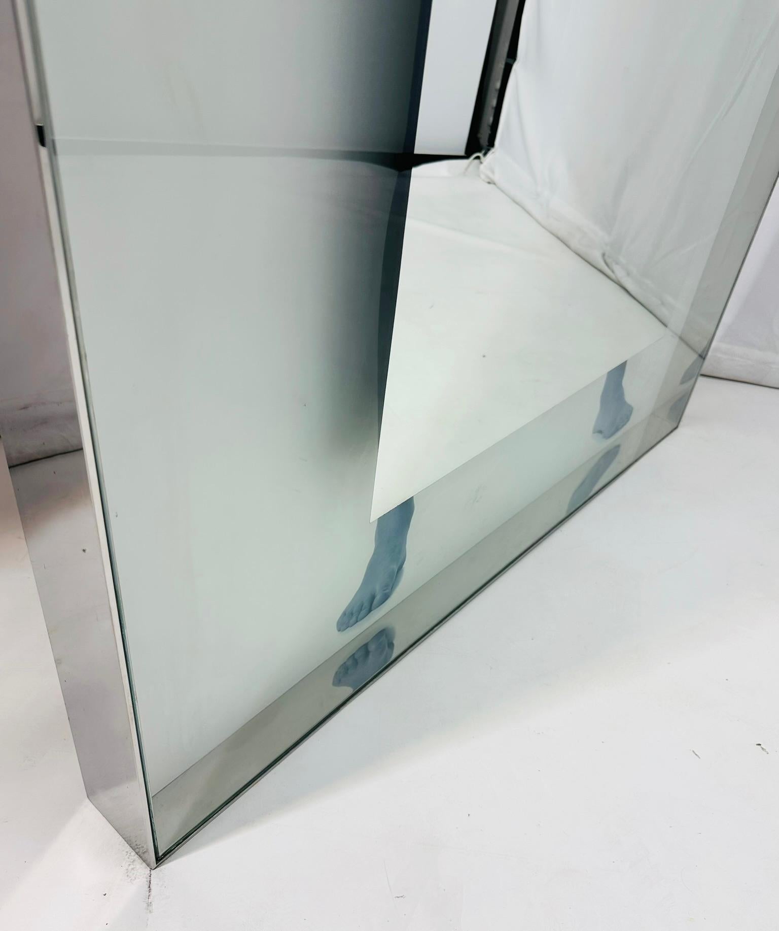 Specchio a tutta lunghezza in acciaio inossidabile di Philippe Starck per SLS Hotel in vendita 4