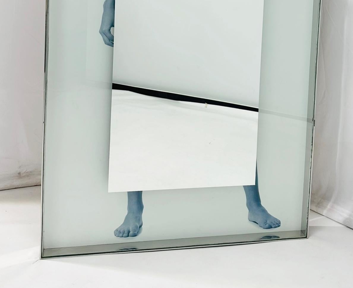 Specchio a tutta lunghezza in acciaio inossidabile di Philippe Starck per SLS Hotel In condizioni buone in vendita a Los Angeles, CA