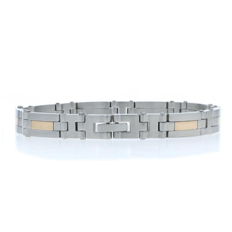 Donna Bracciale da uomo in acciaio inossidabile e oro a maglie 8 1/2