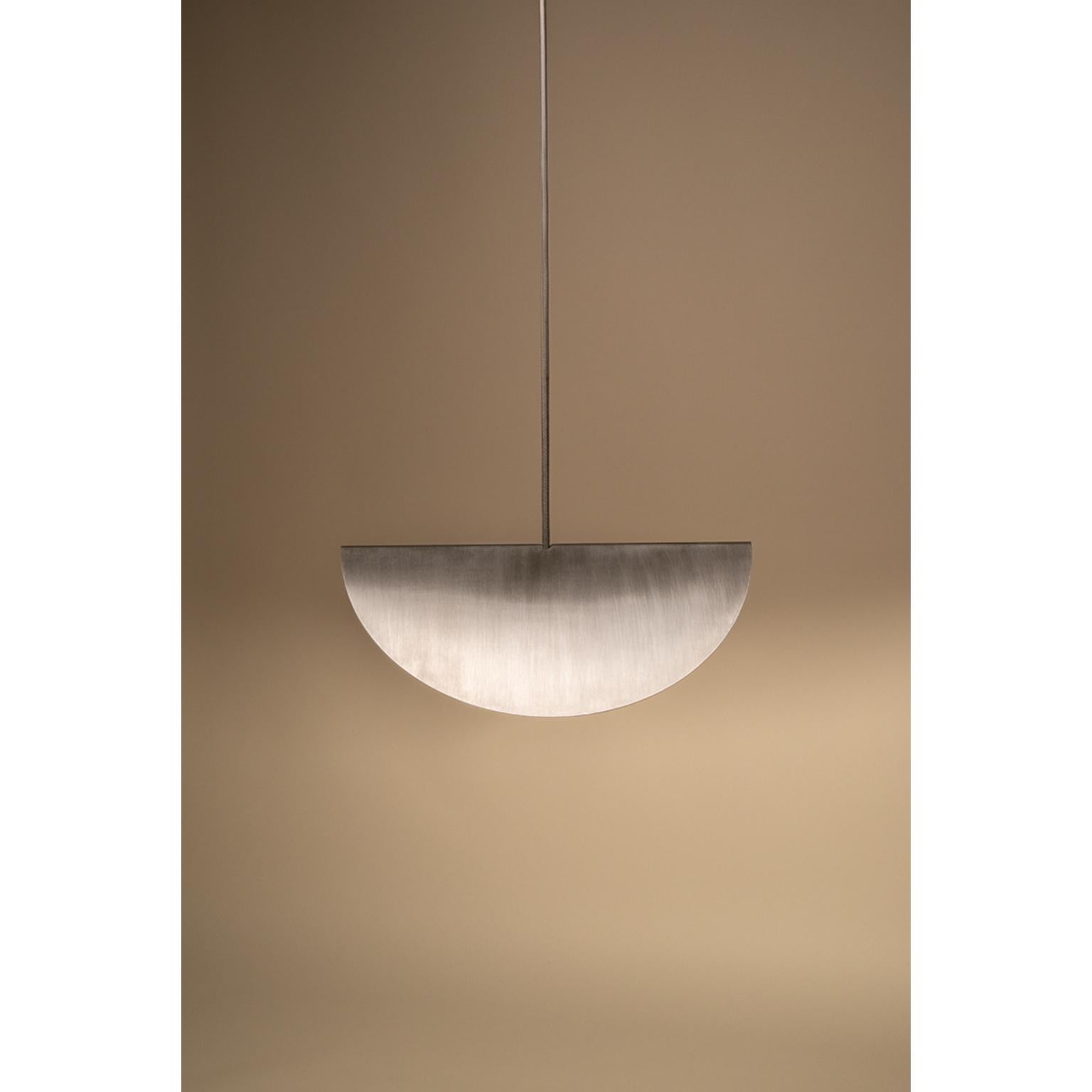 Postmoderno Lampada a sospensione in acciaio inox 1 di Georgiev Zabeta in vendita