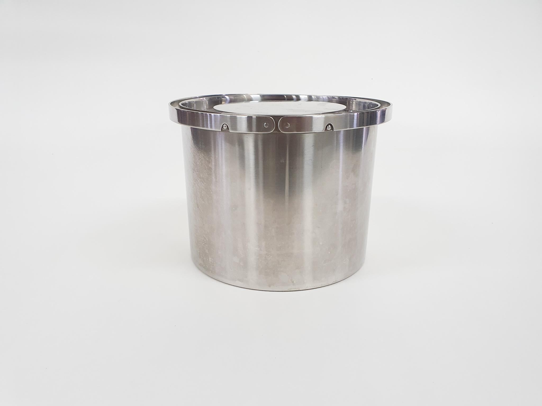 Danish Stainless Steel Ice Bucket by Arne Jacobsen for Stelton, Denmark, 1960's For Sale