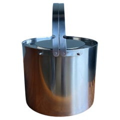 Vintage Stainless Steel Ice Bucket by Arne Jacobsen for Stelton, Denmark 1960s