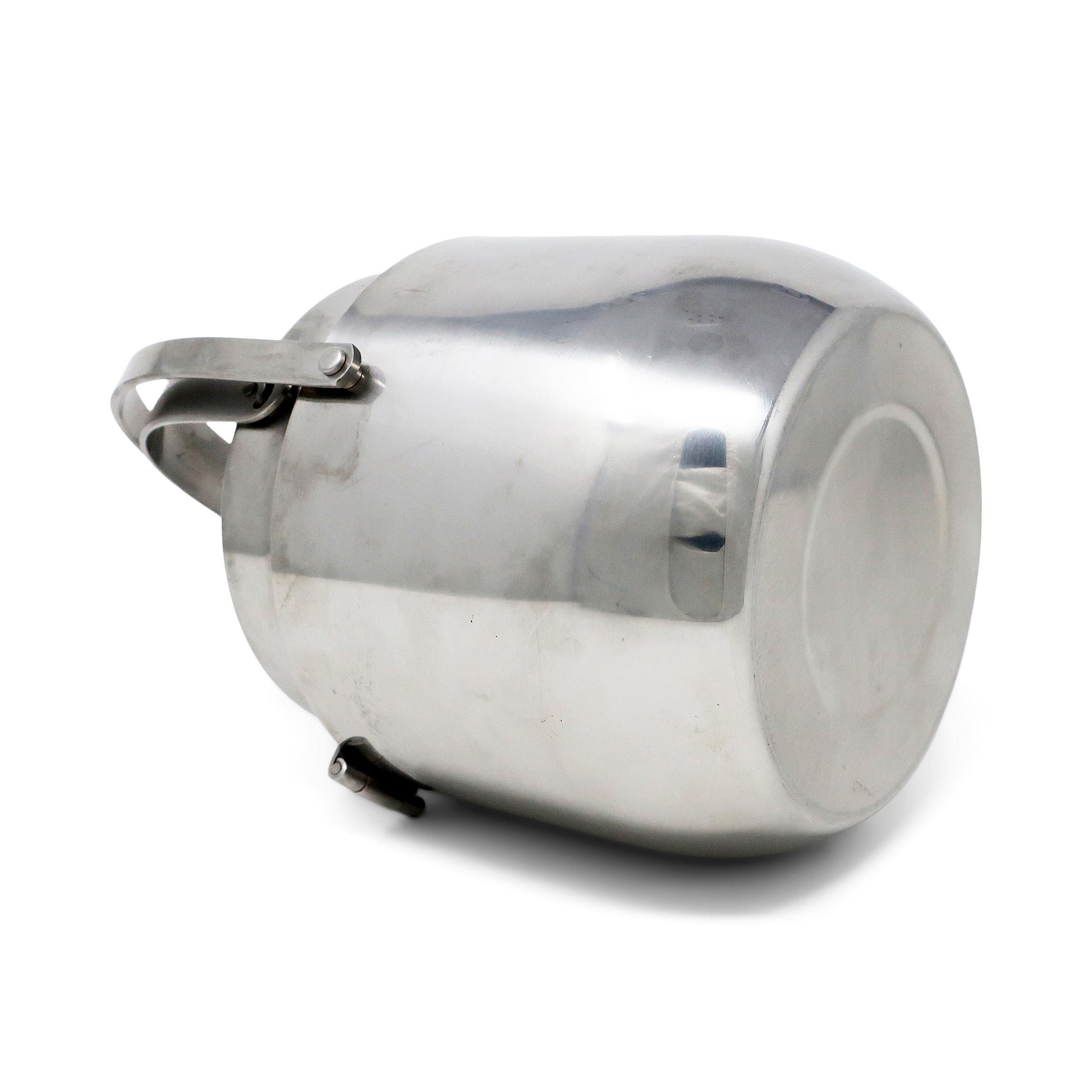 Acier inoxydable Seau à glace en acier inoxydable par Carlo Mazzeri pour Alessi