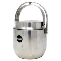 Vintage Stainless Steel Ice Bucket by Carlo Mazzeri for Alessi