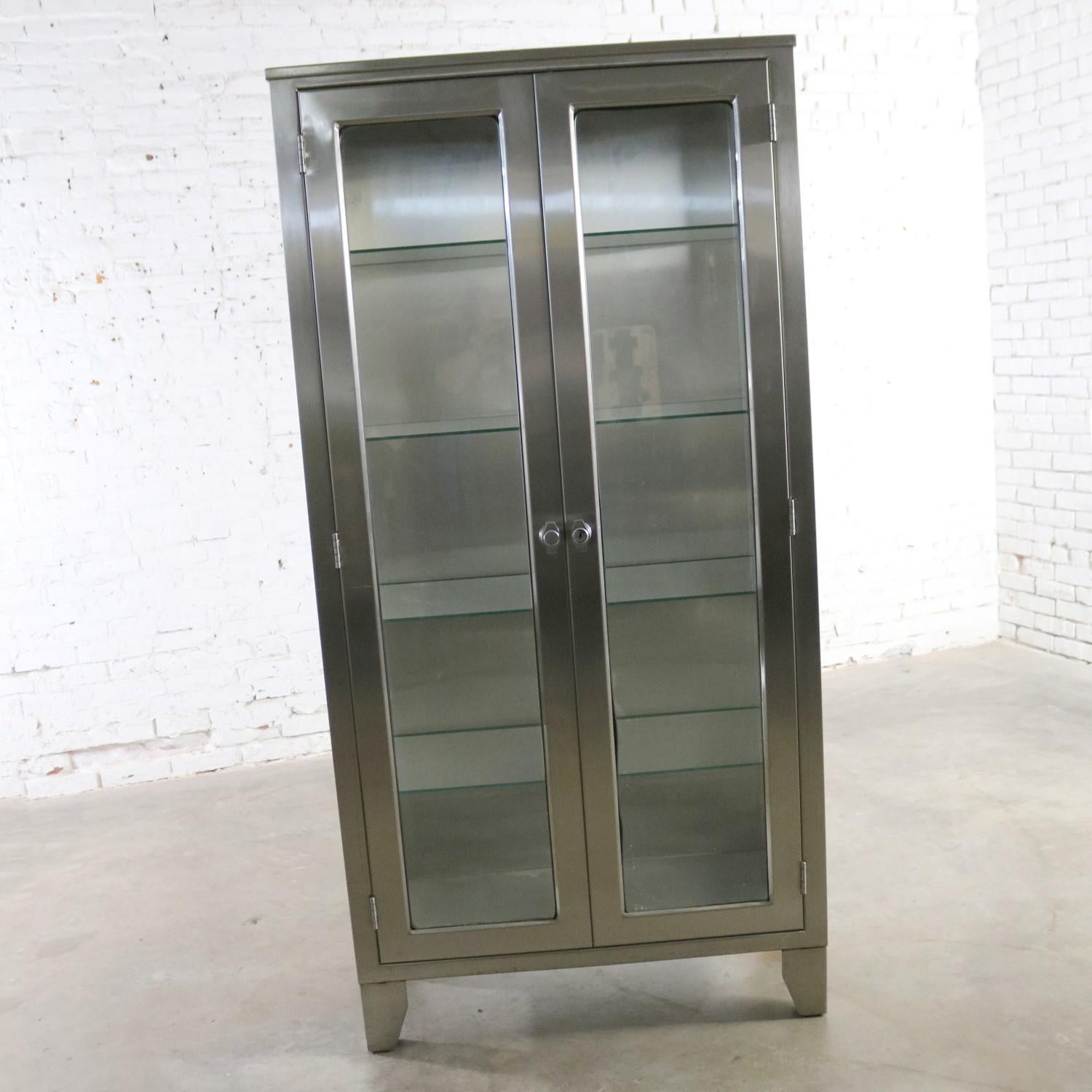 stainless steel glass cabinet