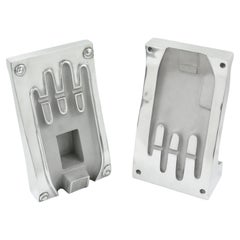 Stainless Steel Bookends, Hand or Glove Mold Sculptures, circa 1970