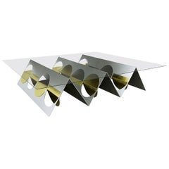 Stainless Steel Inverted Pyramid Coffee Table by Ana Volante Studio