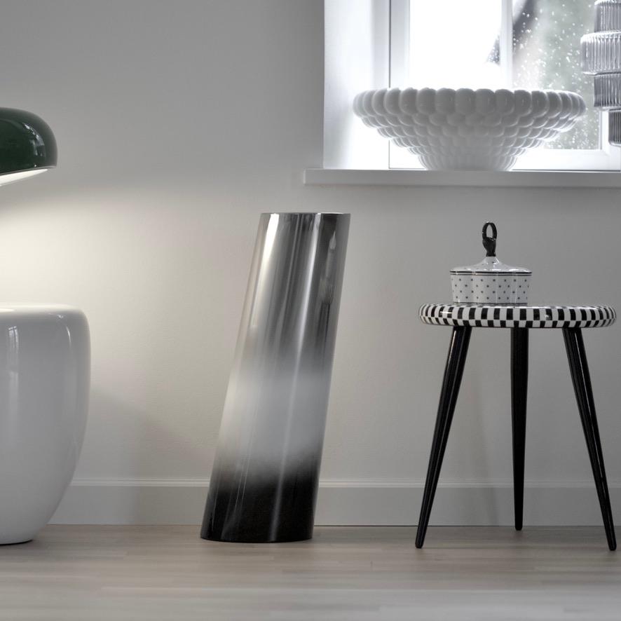 Stainless Steel, Lacquered, Black, White, Danish Design, Handmade In Excellent Condition For Sale In Tappernøje, DK