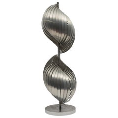 Stainless Steel Lamp by Henri Mathieu
