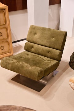 Stainless steel lounge chair by François Monnet for Kappa, France 1972