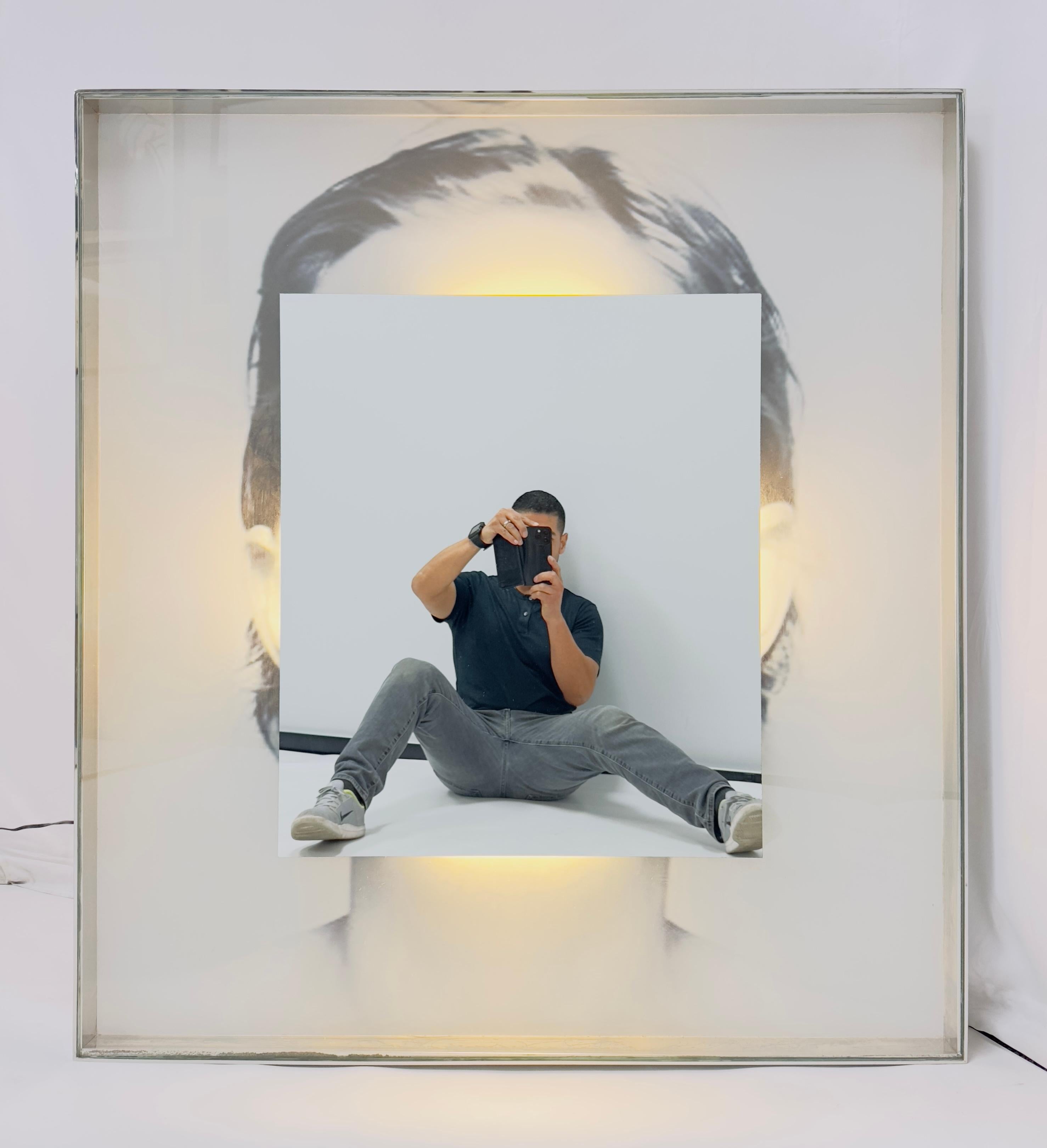 Italian Stainless Steel & Lucite Mirror by Philippe Starck for SLS Hotel, Los Angeles For Sale