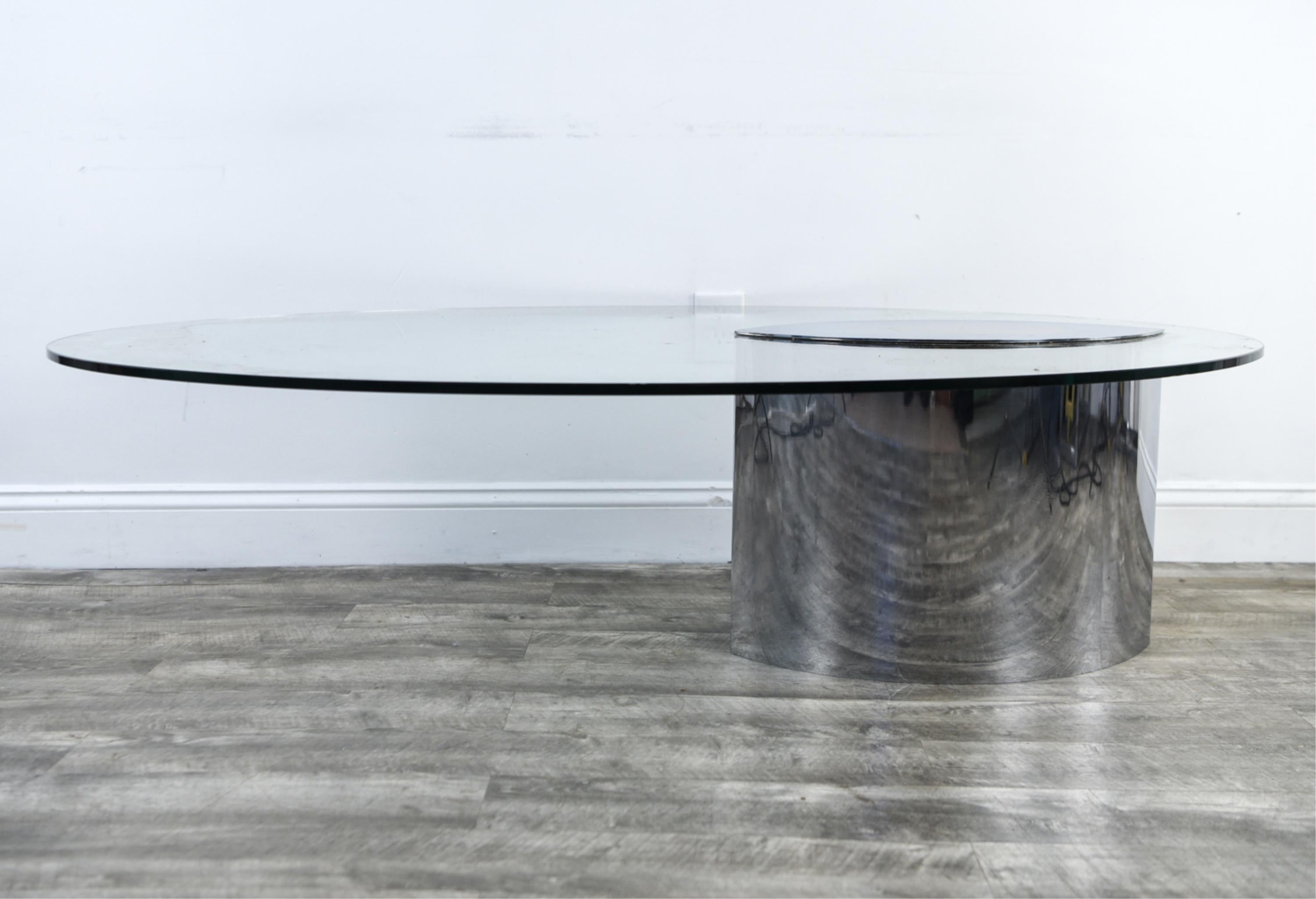 Mid-Century Modern Table Lunario en acier inoxydable de Cini Boeri pour Knoll en vente