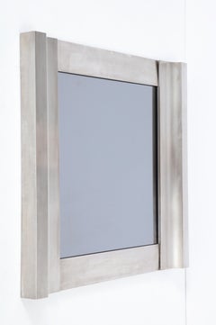 Stainless Steel Mirror in the Style of Kappa, Italy, 1970's