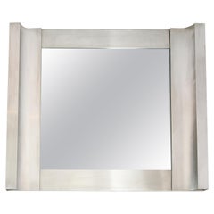 Stainless Steel Mirror in the Style of Kappa, Italy, 1970's