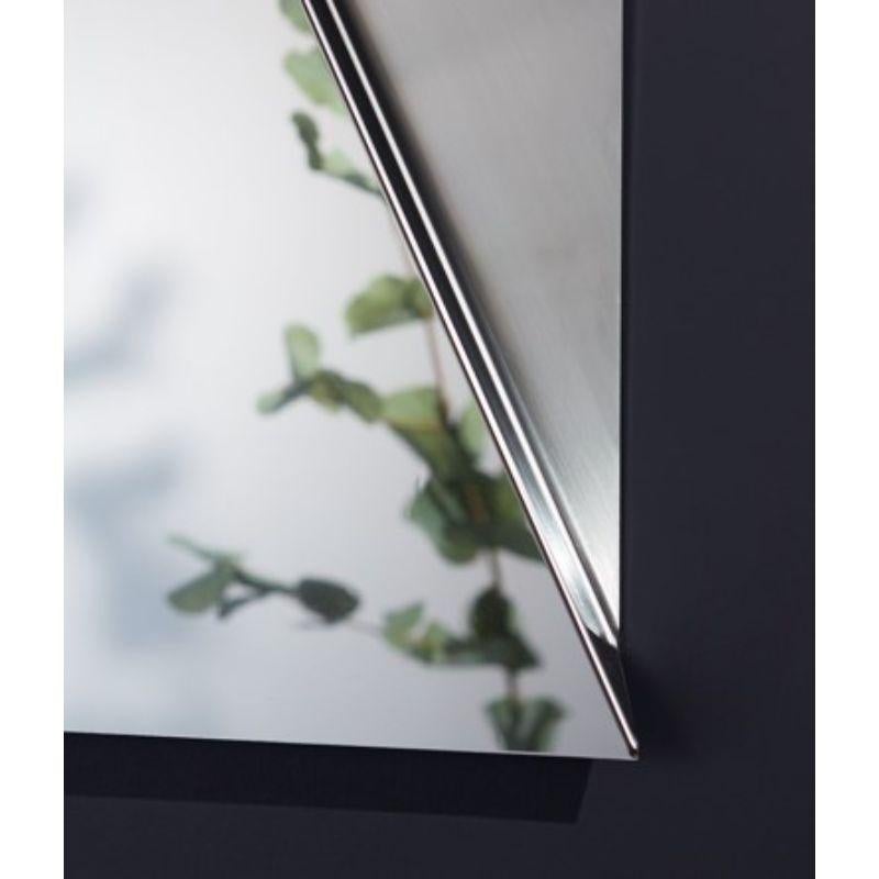 Stainless Steel Mirror, Onyx Black Square by Theodora Alfredsdottir In New Condition For Sale In Geneve, CH