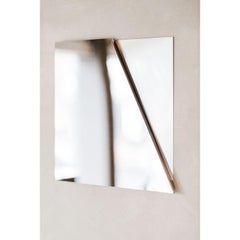 Stainless Steel Mirror, Silver Square by Theodora Alfredsdottir