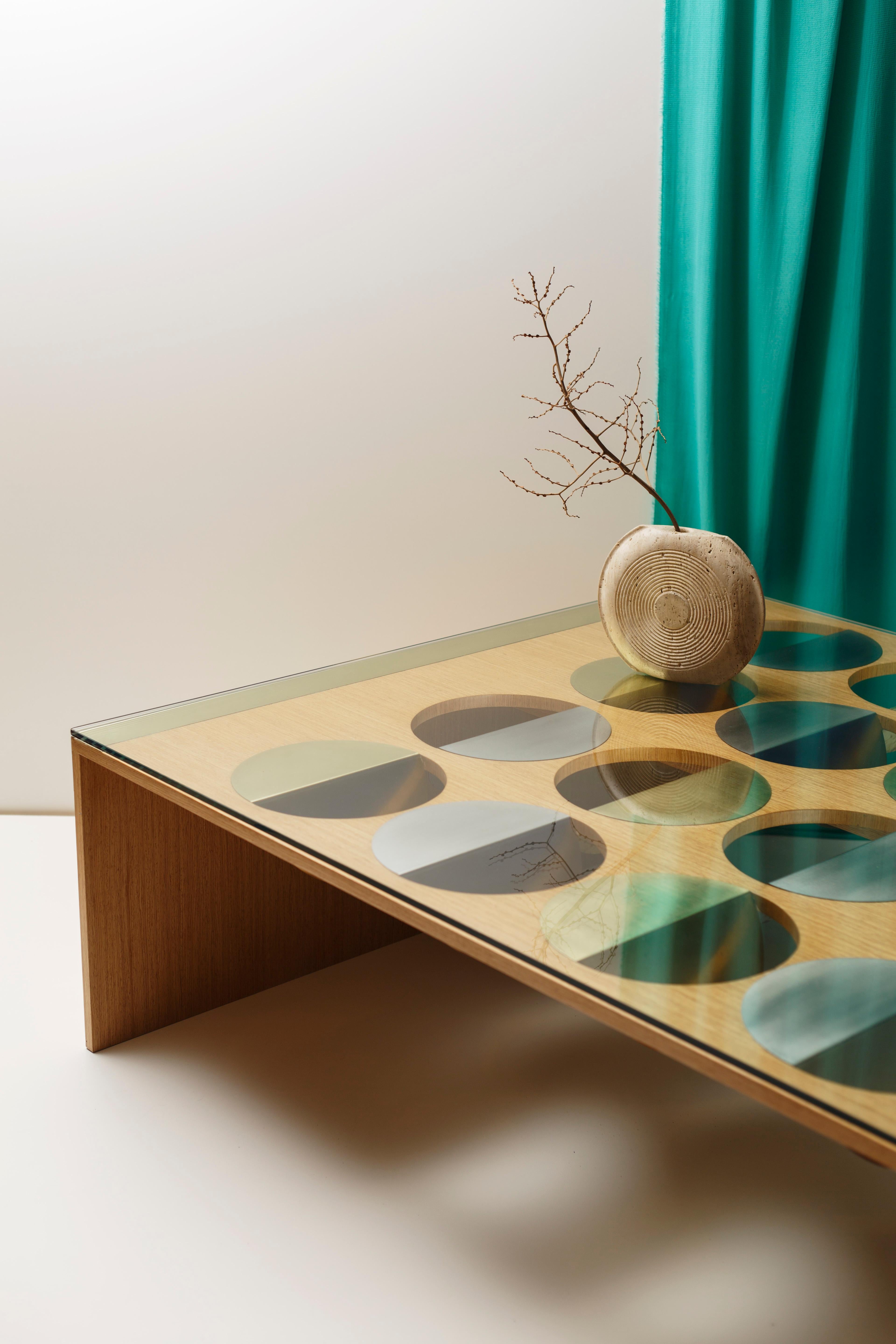 Contemporary Stainless Steel Moonland Coffee Table by Ana Volante Studio For Sale